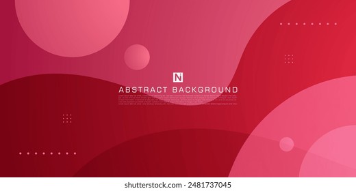 Wave background simple soft red gradient textured background design in 3D style. Eps10 Vector
