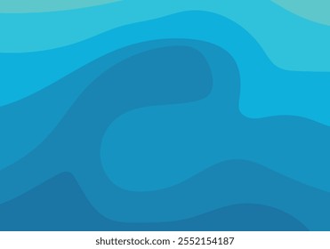 wave background with summer colors, blue waves