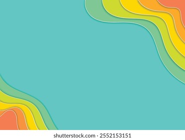 wave background with summer colors, vector file