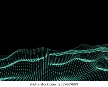 Wave Background. Surface Pattern. Abstract Texture. Points Backdrop. Vector illustration