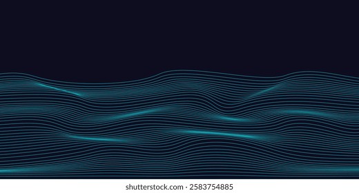 Wave Background. Surface Pattern. Abstract Texture. Points Backdrop. Vector illustration