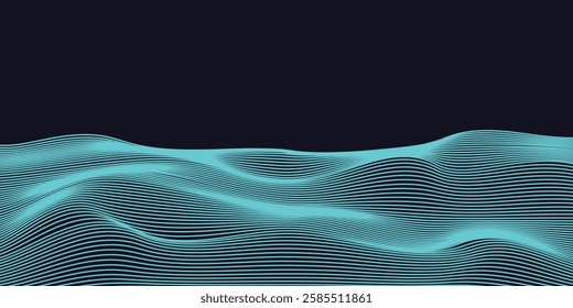 Wave Background. Surface Pattern. Abstract Texture. Points Backdrop. Vector illustration