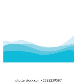 Wave background vector LINE  template