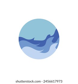 wave background vector of nature template design illustration