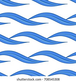 Wave. Background, wallpaper, seamless. Blue.