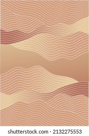 wave background.Japanese background with line wave pattern vector. Abstract template with geometric pattern. Mountain layout design