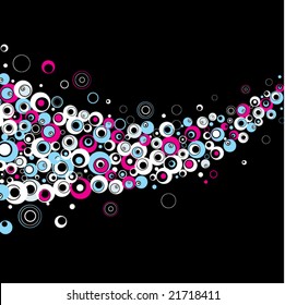 Wave from balls.Vector.