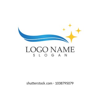 Wave beach icon sign logo