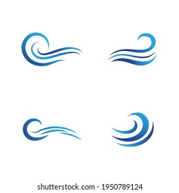 logotipo vectorial de icono de ola playa