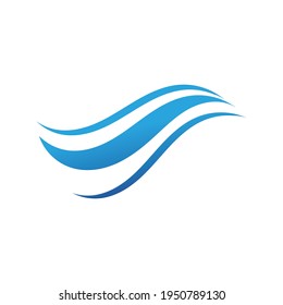 wave beach  icon vector logo