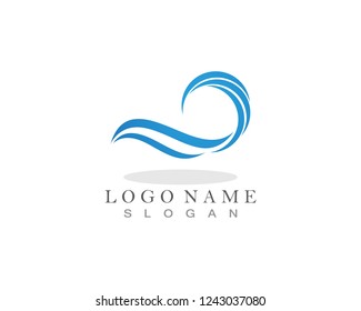 Wave Beach Logo and symbol icon