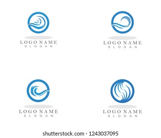 Wave Beach Logo and symbol icon