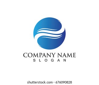Wave beach logo and symbols