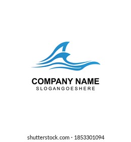 Wave beach logo and symbols vector template