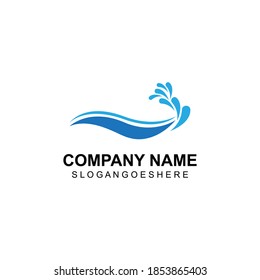 Wave beach logo and symbols vector template