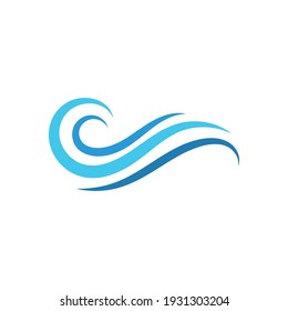 Wave Beach Vektorgrafik-Design-Logo