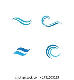 Wave beach vector illustration design logo