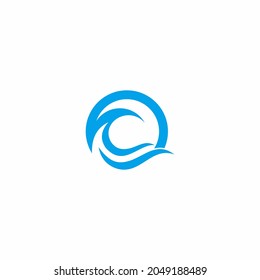 Wave beach vector illustration design logo