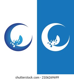 Wave beach vector illustration design logo