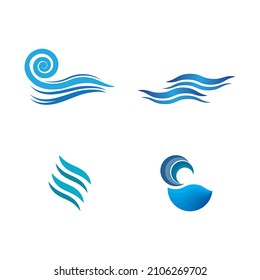 Wave beach vector illustration design logo