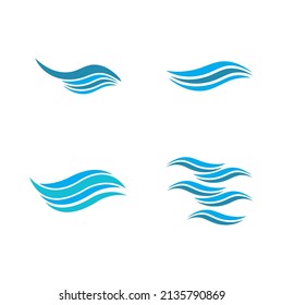 Wave beach vector illustration design logo