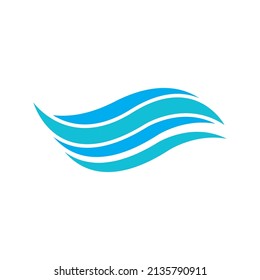 Wave beach vector illustration design logo