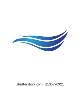Wave beach vector illustration design logo