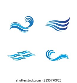 Logo de diseño de vectores de playa de ola