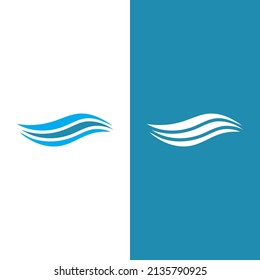 Wave beach vector illustration design logo