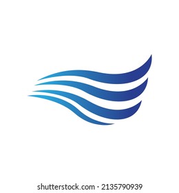 Logo de diseño de vectores de playa de ola