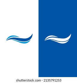Wave beach vector illustration design logo