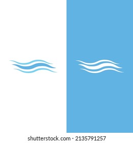 Wave beach vector illustration design logo