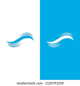 Wave beach vector illustration design logo