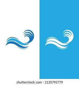 Wave beach vector illustration design logo