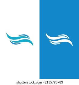 Logo de diseño de vectores de playa de ola