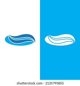 Wave beach vector illustration design logo