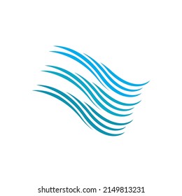 Wave beach vector illustration design logo