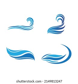 Wave beach vector illustration design logo
