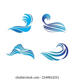 Wave beach vector illustration design logo