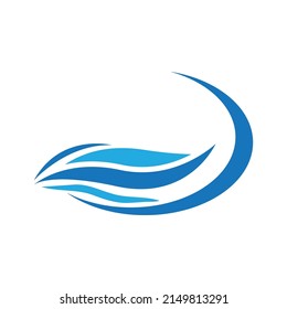 Wave Beach Vektorgrafik-Design-Logo