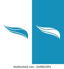 Logo de diseño de vectores de playa de ola