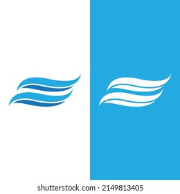 Logo de diseño de vectores de playa de ola