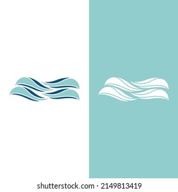 Wave beach vector illustration design logo