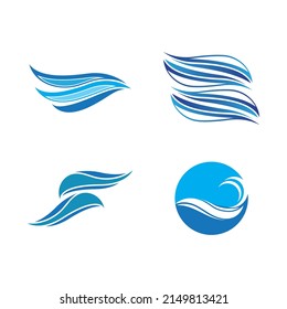 Wave beach vector illustration design logo