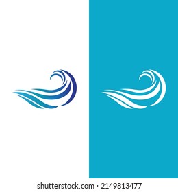 Wave beach vector illustration design logo