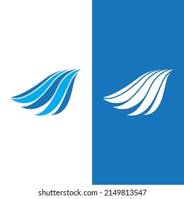 Wave beach vector illustration design logo