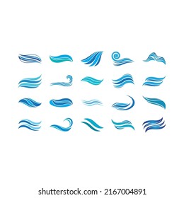Wave beach vector illustration design logo
