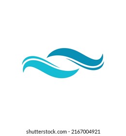 Logo de diseño de vectores de playa de ola