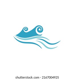 Wave beach vector illustration design logo