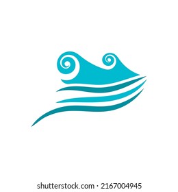 Wave beach vector illustration design logo
